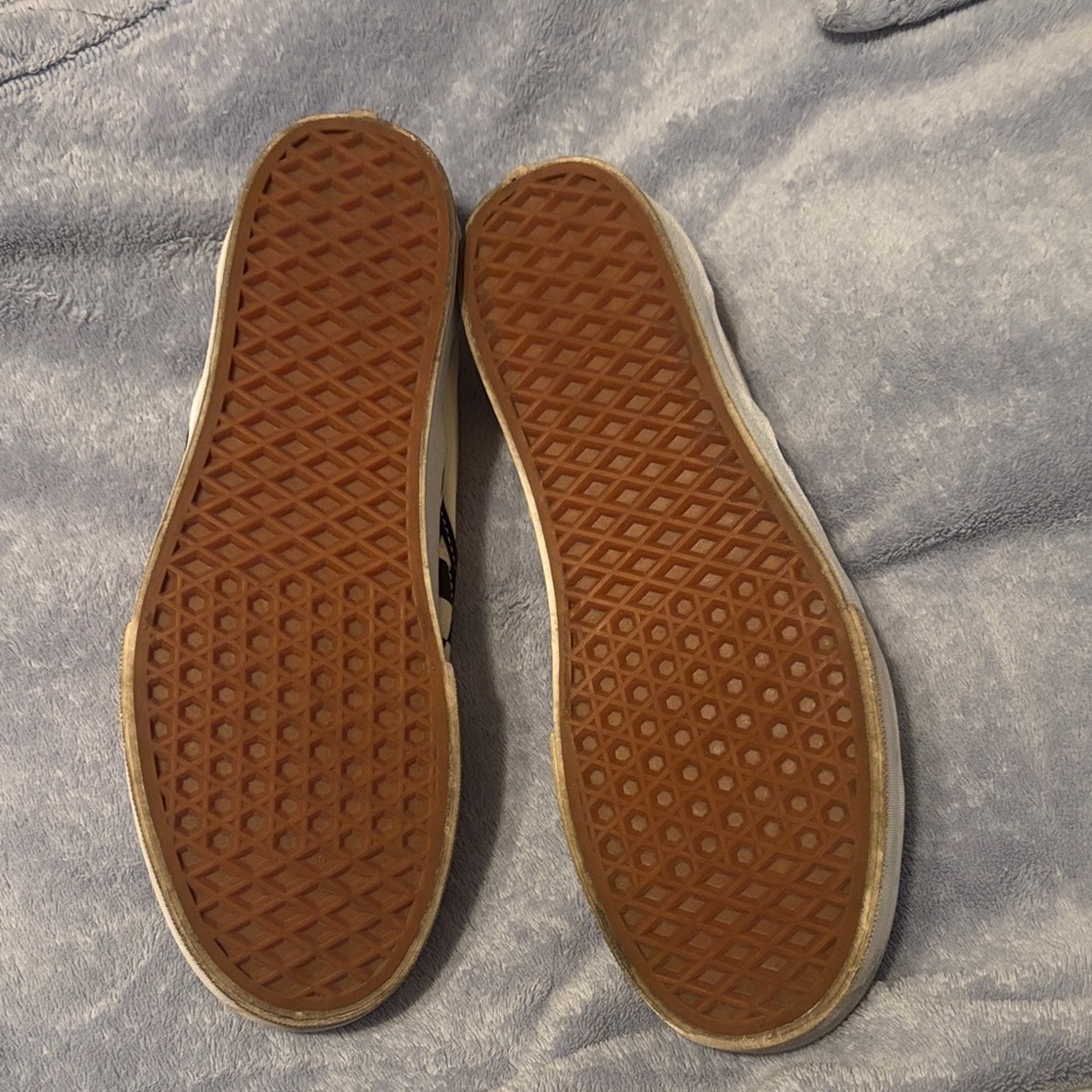 Vans Men's Black and Cream Checkerboard Slip-Ons - Picture 4 of 4